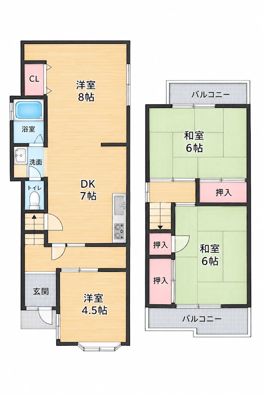 南本町6丁目戸建の間取り写真
