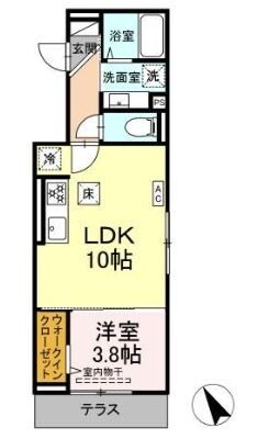相鉄本線 鶴ケ峰駅 徒歩9分 3階建 築2年の間取り写真