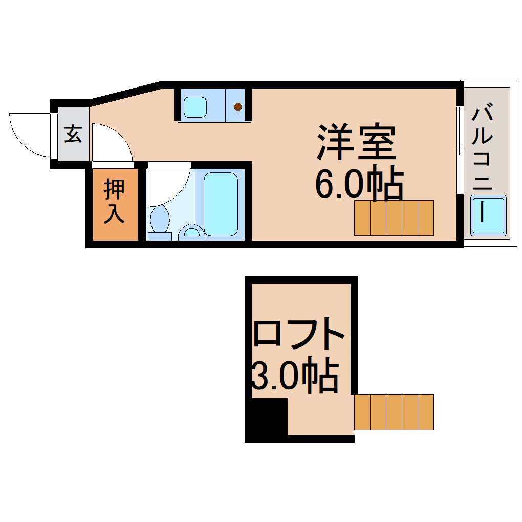 地下鉄桜通線 吹上駅 徒歩7分 4階建 築36年の間取り写真