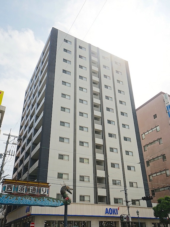 【長崎市銅座町のマンションの建物外観】