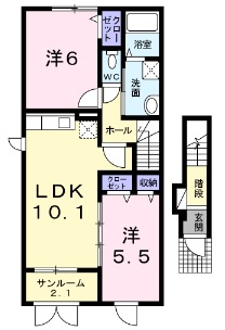 新潟市中央区 2階建 築17年の間取り写真