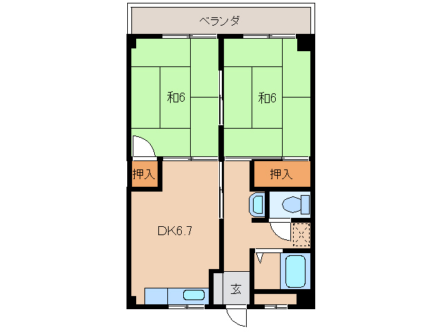 中前マンションの間取り