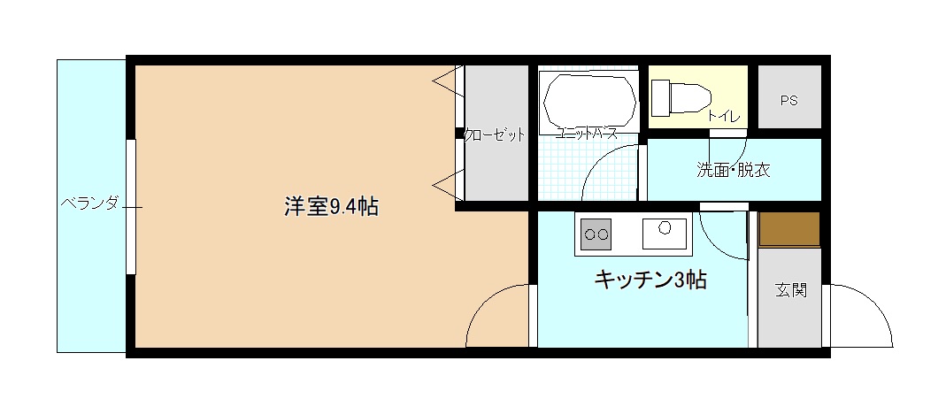 マンション東奥の間取り