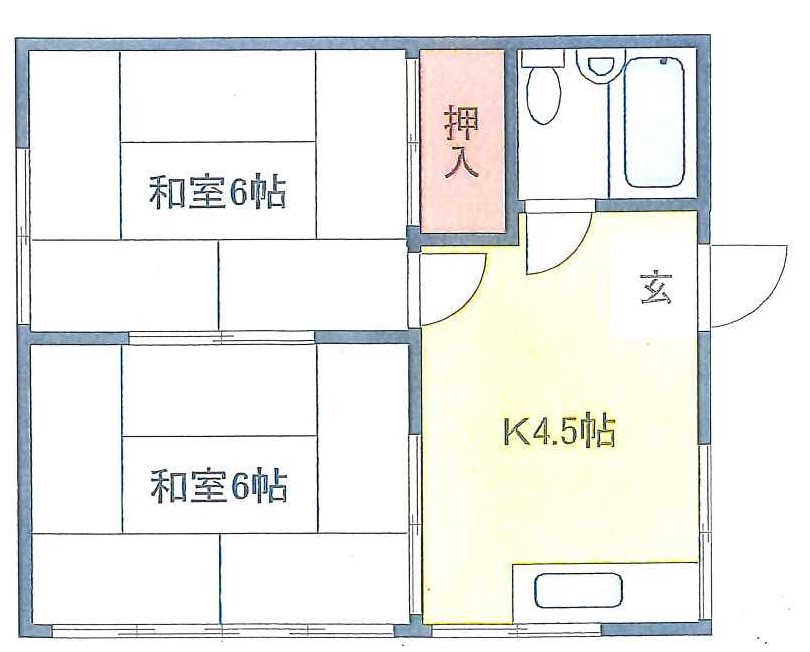 高木アパートの間取り