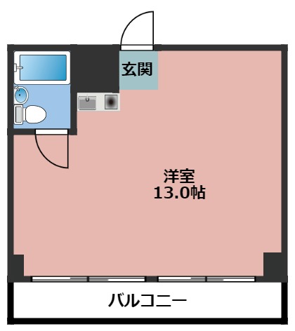 横浜市鶴見区鶴見中央のマンションの間取り