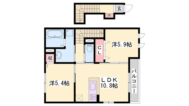 サンコート北在家の間取り