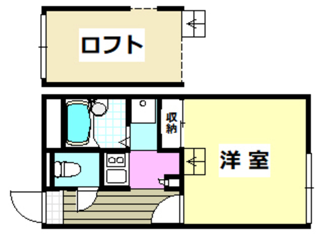 【茨木市南春日丘のアパートの間取り】