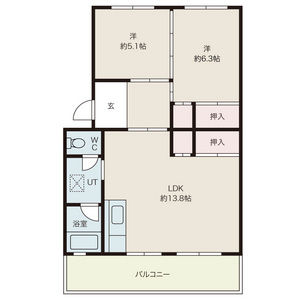 山根台第2住宅 D棟の間取り