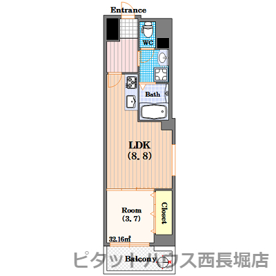 ドュ・シンビオス・桜川の間取り