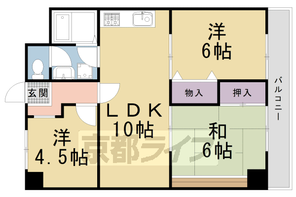 交徳マンションの間取り