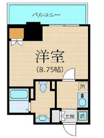 新宿区歌舞伎町のマンションの間取り