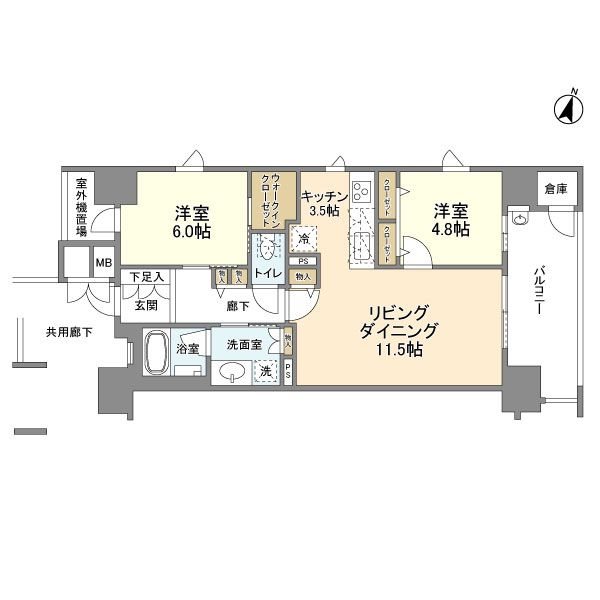 サンメゾン大濠公園北の間取り