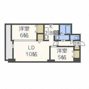 モデナ山鼻の間取り