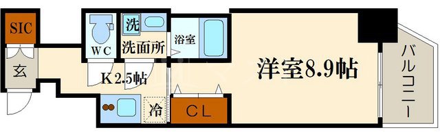 エステムコート南堀江IIIチュラの間取り