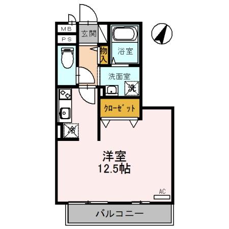 セジュール　オオニシ　野洲市栄の間取り