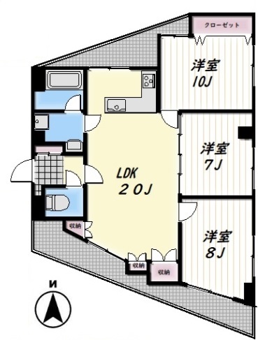 大田区上池台のマンションの間取り