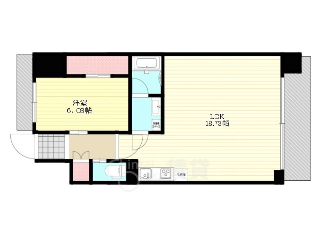 大阪市淀川区宮原のマンションの間取り