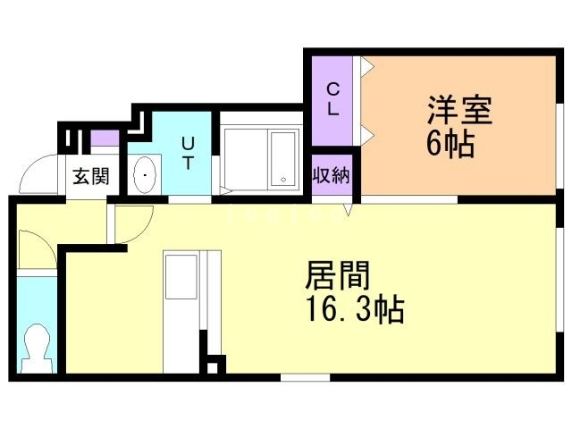 苫小牧市美園町のアパートの間取り