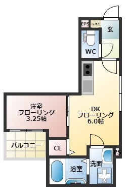 Ｇ－ｐｌａｃｅ大濠Iの間取り