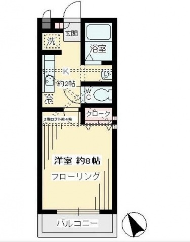 川崎市麻生区上麻生のアパートの間取り