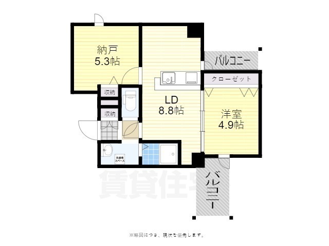 堺市堺区市之町東のマンションの間取り