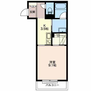 豊橋市向山大池町のマンションの間取り