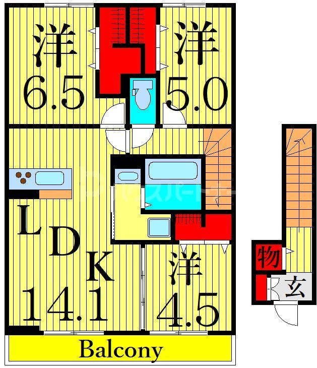 葛飾区高砂のアパートの間取り