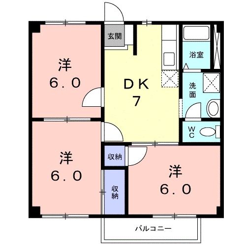 ニューシティノナカIIの間取り