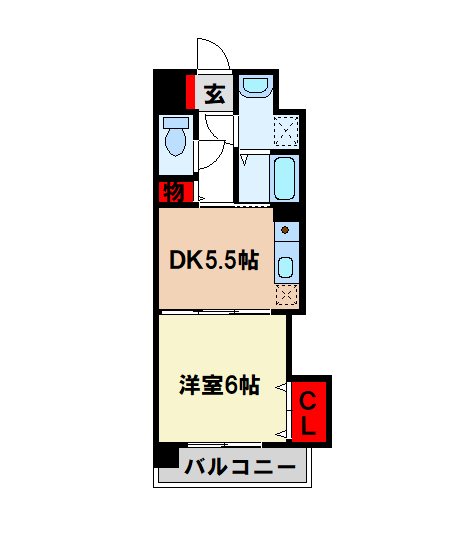 筑紫野市原田のマンションの間取り