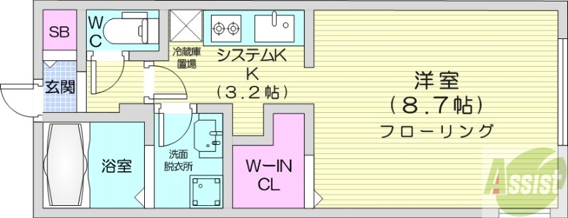 仮)菊水4-1MSの間取り