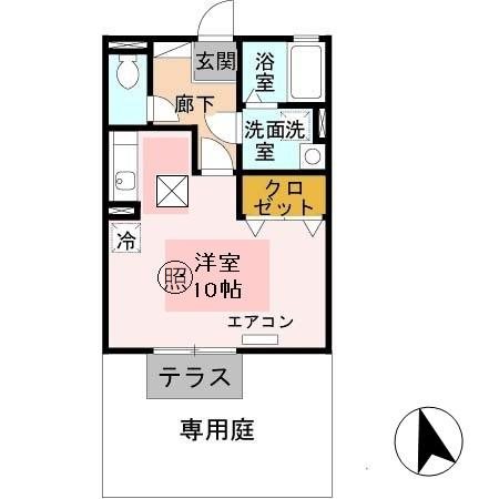 姫路市網干区津市場のアパートの間取り