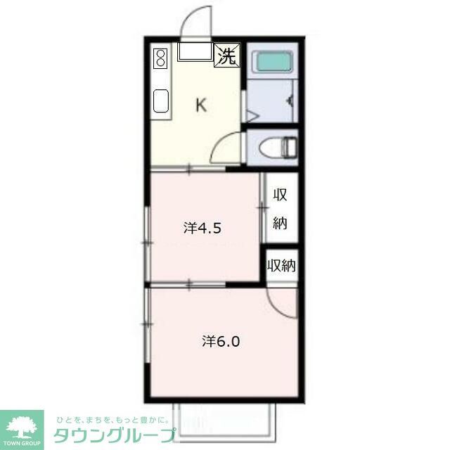 ふじみ野市東久保のアパートの間取り