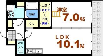 【広島市中区榎町のマンションの間取り】