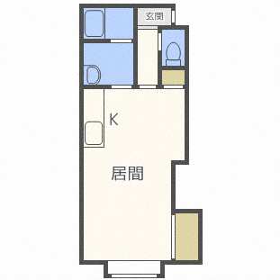 札幌市東区北三十五条東のアパートの間取り