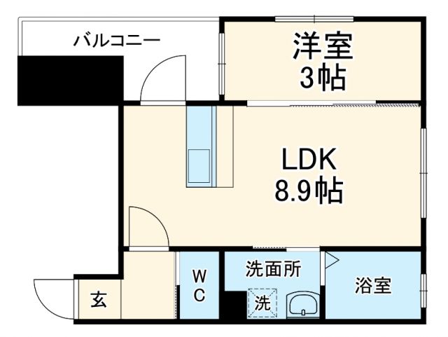 豊橋市花田町のアパートの間取り