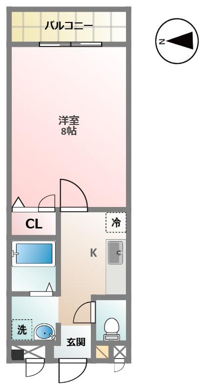 米子市祇園町のマンションの間取り