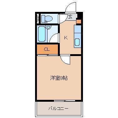 柳丸コーポ北棟の間取り