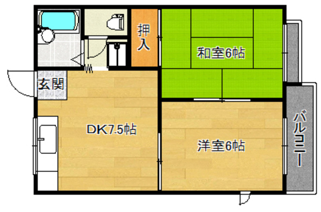 神内ハイツＡ棟の間取り