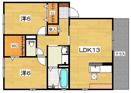 【コージィーコート星田B棟の間取り】