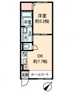 【仮）草加市谷塚町アパートの間取り】