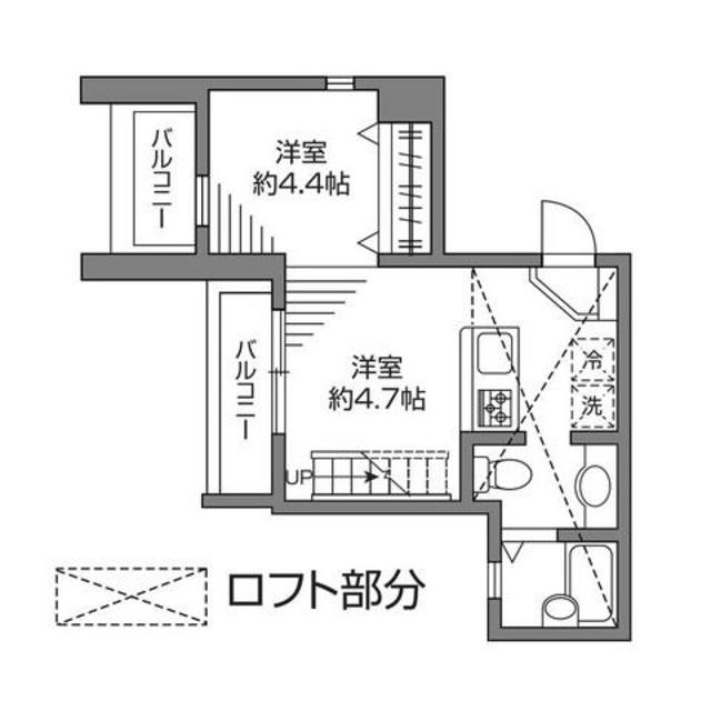 府中市白糸台のアパートの間取り