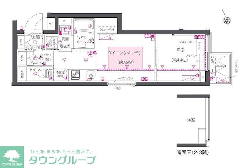 ZOOM西早稲田の間取り