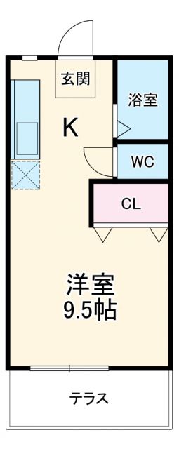 高浜市向山町のアパートの間取り