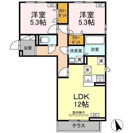 カサヴェールの間取り