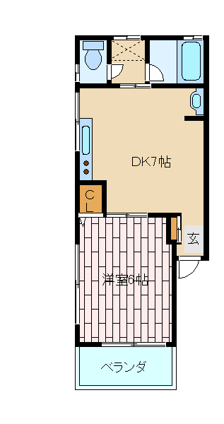 神戸市垂水区城が山のマンションの間取り