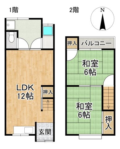 大宮玄琢北町貸家の間取り写真