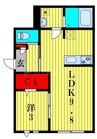 ＪＲ川越線 西大宮駅 徒歩9分 3階建 築1年の間取り写真