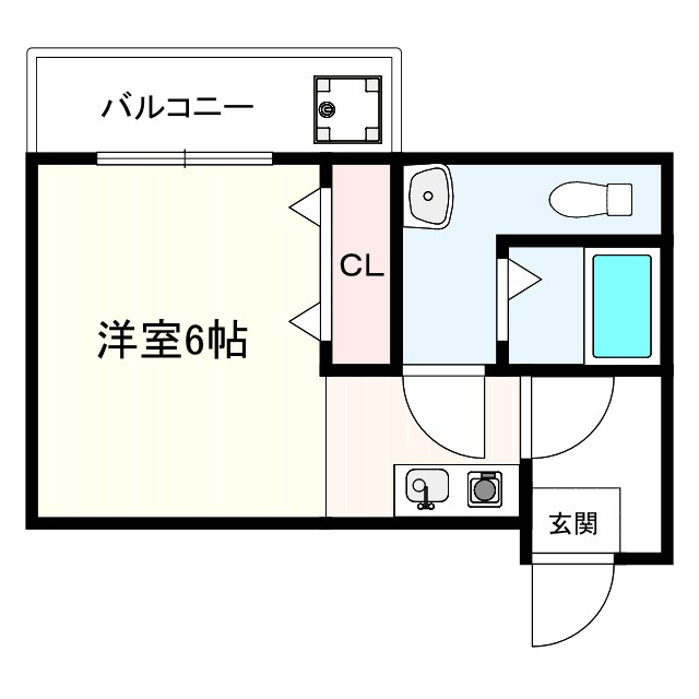 中之町ハイツの間取り写真