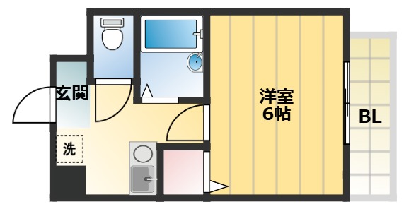 阪神本線 大石駅 徒歩7分 4階建 築28年の間取り写真