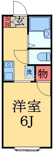 クローバーハイツ弁天の間取り写真